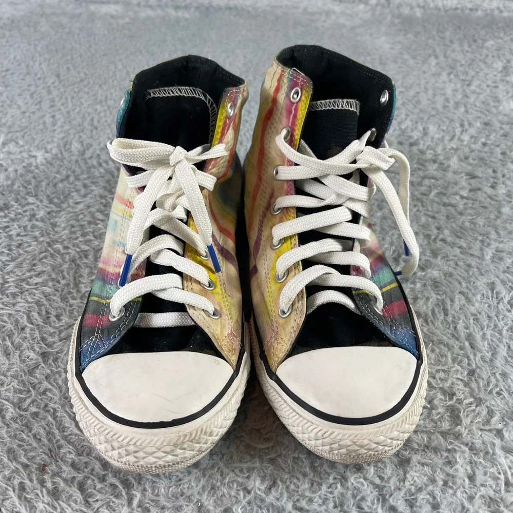 Converse All Star Chuck Taylor High Top Sneakers Tie Dye Rainbow Print 6